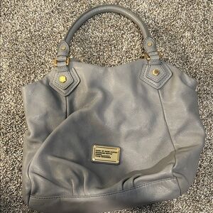 Marc By Marc Jacobs Gray Shoulder Bag with Gold Accents